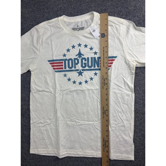 Top Gun Shirt Mens Medium White Logo Graphic Tee Movie Tagless Short Sleeve - Picture 4 of 7